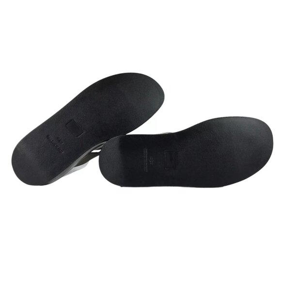 A. Marinelli Womens Brown Slip On Cross Strap Wedge Slide Sandal Size US 8.5 M - Picture 7 of 9